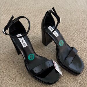 Steve Madden Black Block Heel Sandals